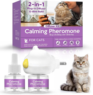 Cat Calming Diffuser, Release Sustained Pheromone, Reduces Stress for Cats in Ne
