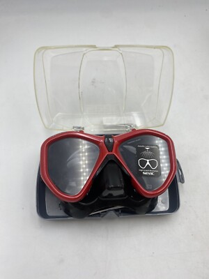 SEAC Italia Scuba Diving Mask w/ Case, Red