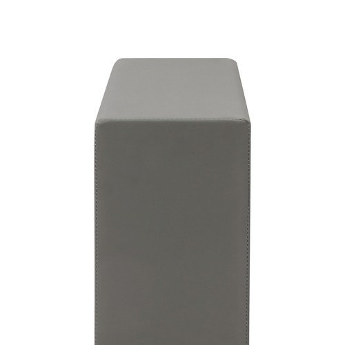 Dark Grey 7.87*15.35*18.5in PU& Fiberboard Bedside Table Nightstand W/ Drawers - Picture 14 of 16