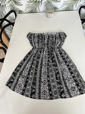 Bandeau  Summer Dress Black & White