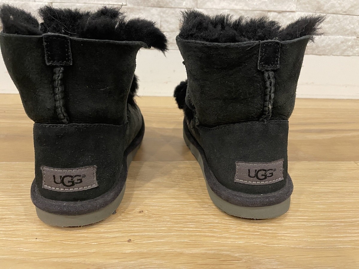 Authentic UGG Australia Girls Gita Boots US 12 Toddler Black EUC