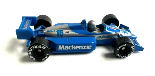 Vintage 1988 Matchbox Indy 500 Racer #15 Mackenzie 1:55 Die Cast Blue Car