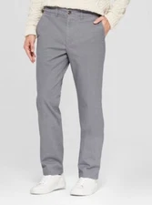 Goodfellow & Co Men's Every Wear Straight Leg Slim Straight Chino Pants Gray