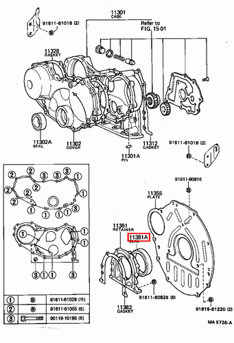 Genuine Toyota LandCruiser HJ75 2H 4.0 Diesel Rear Main Oil Crankshaft Seal - Picture 4 of 13