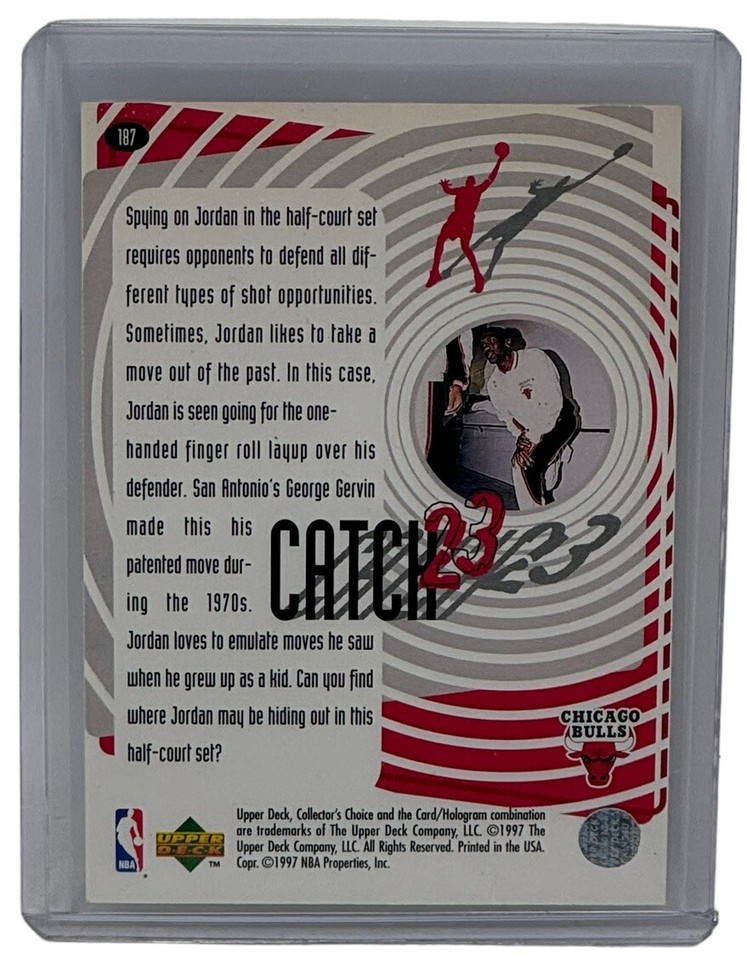 Michael Jordan 1997 Upper Deck Collector’s Choice Catch 23 Finger Roll