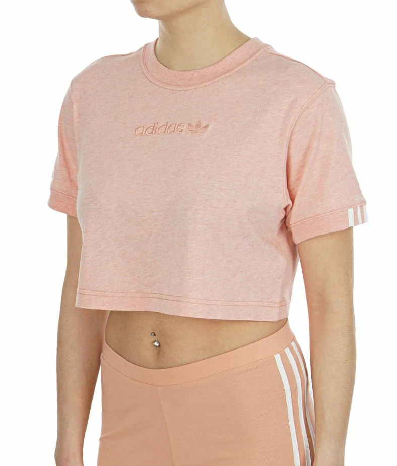 NEW WOMEN S ADIDAS ORIGINALS COEEZE CROPPED TREFOIL TEE SIZE XL