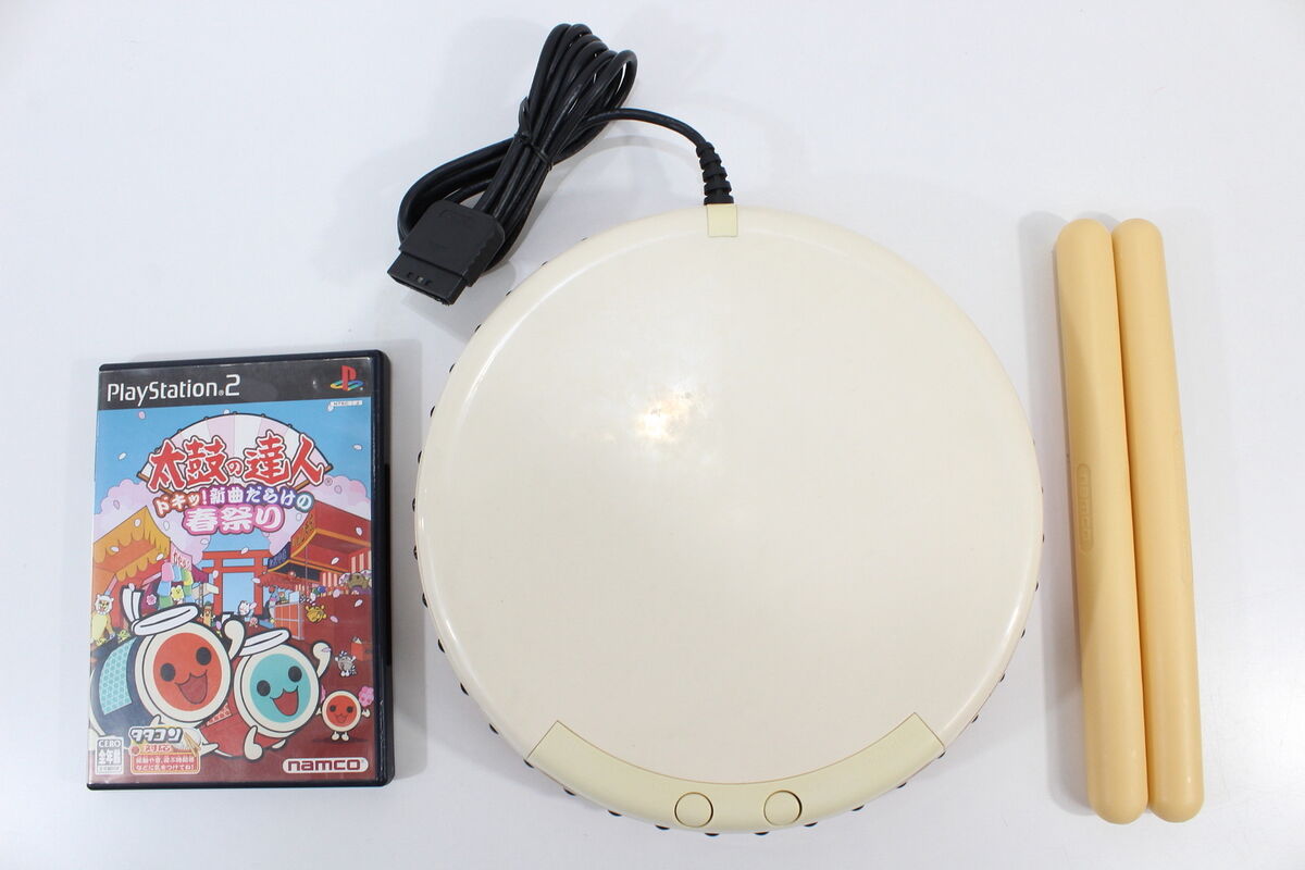 Taiko no Tatsujin Drum Controller NPC-107 W Game & Sticks Taiko no Tatsujin Drum Controller NPC-107 W Game & Sticks