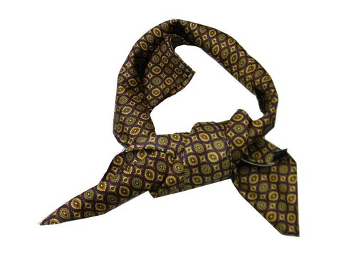 FOULARD UOMO di SETA STAMPATA FAZZOLETTO DA COLLO BLU CASHECOL MODA GIOVANE - Photo 6/15
