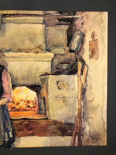 Original Aquarell Malerei Oma Matryona Unikat Signiert Zhurov E.P. Russland 1991 - Bild 12 von 24