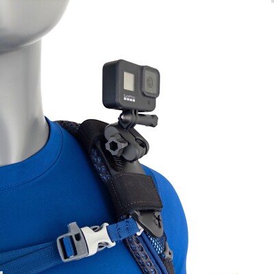 STUNTMAN Pack Mount High Stability Backpack Shoulder Strap Mount for Action Cams