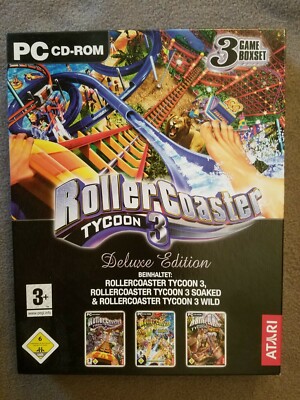 PC CD-ROM - Atari - Roller Coaster Tycoon 3 - ab 6 Jahre - 3 Spiele