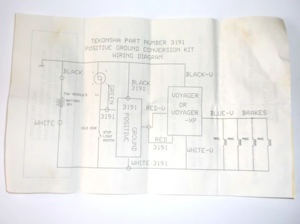 New Old Stock Tekonsha 3191 89266 Positive Ground Conversion Kit  - Image 4 of 4