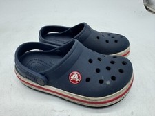 Image of Crocs Unisex-Child Crocband Clogs (Todder Shoes) Navy/Red size 9 Toddler