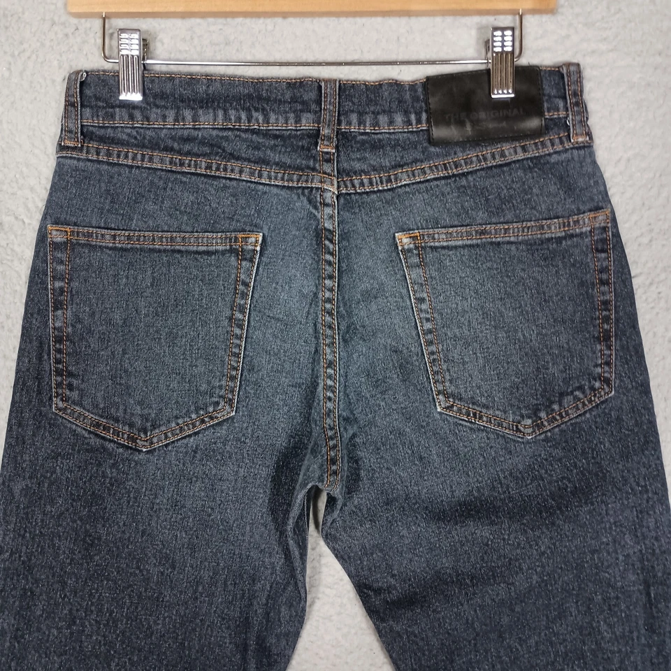 Pantalones de mezclilla Ben Sherman para hombre 30 x 32 azul tiro medio calce ajustado pierna recta retro Foto 4 de 4