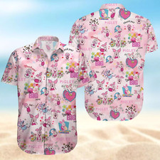 Piglet Moods Piglet Emotions Winnie The Pooh Pink Pig 3D HAWAII SHIRT Best Price