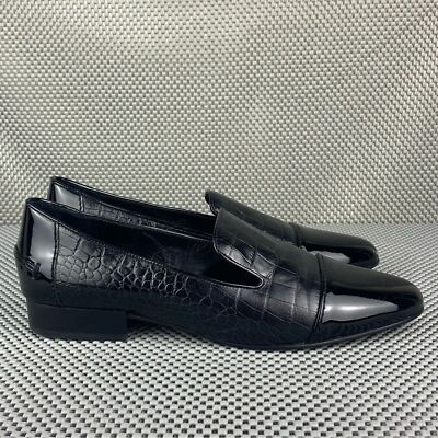 Elie Tahari Charol Shoes Womens Size 40 Black Slip on Elegant Ladies Shoes