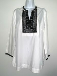 black & white tunic tops