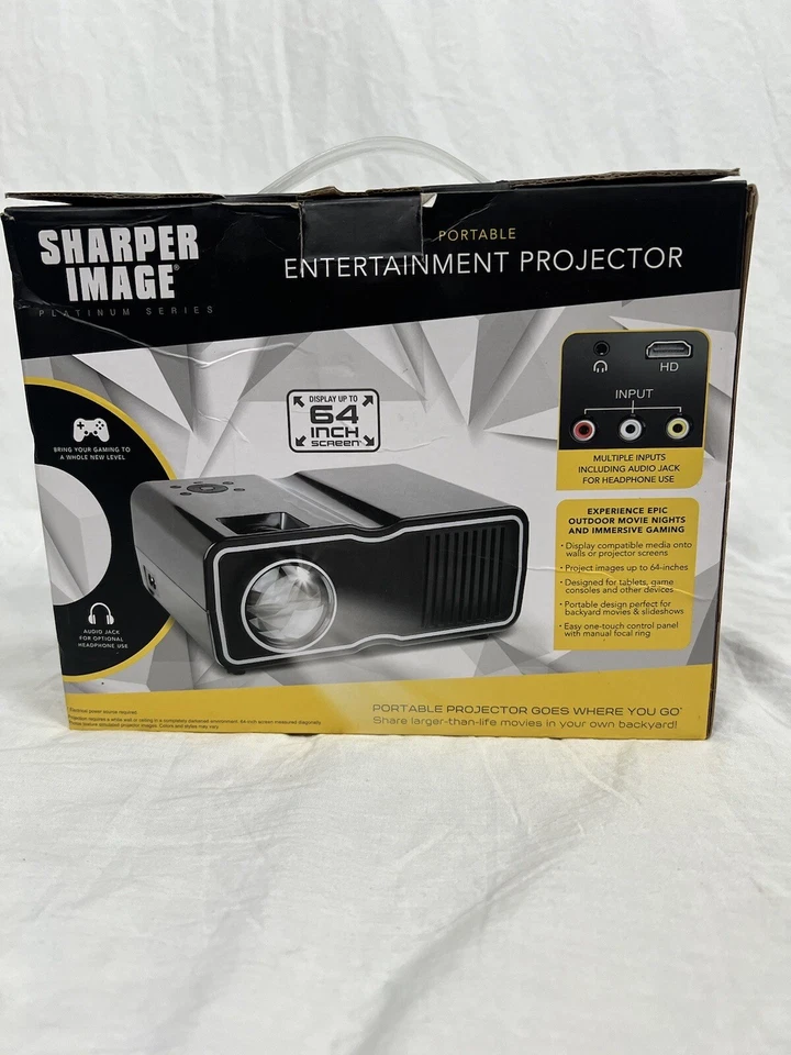 Sharper Image Platinum Series Portable Entertainment Projector NEW IN BOX HDMI - Image 3 of 4