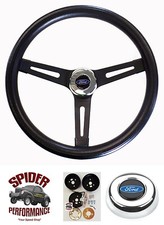 1949-1957 Ford Pickup Steering Wheel Blue Oval 13 12 Muscle Car Black 1949-1957 Ford Pickup Steering Wheel Blue Oval 13 12 Muscle Car Black