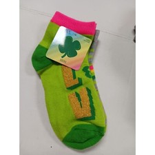 2 Pairs of St Patrick's Day Girls Socks Size 6-8 1/2 NWT
