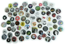 1970's Music Band Buttons Pins Badges 80 DESIGNS Mix & Match Gifts 