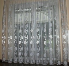 NEU Moderner & Hochwertiger Gardinen Stoff Voile Bleiband METERWARE