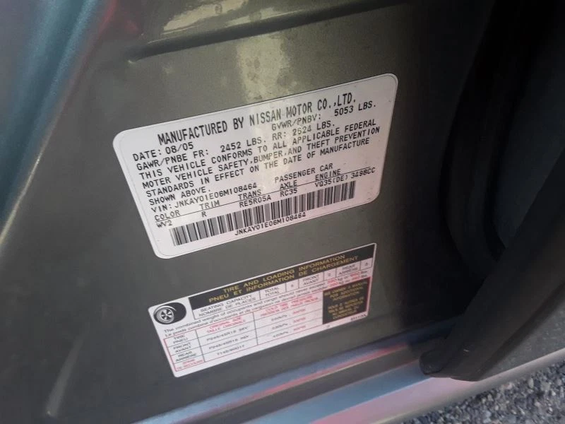 Espejo retrovisor lateral del conductor eléctrico térmico 12/07 compatible con 06-08 Infiniti M35 1263440 Foto 4 de 4