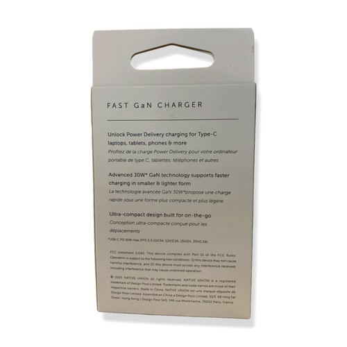 $41 Native Union Black Fast GAN Compact USB-C Charger U.S Plug PD 30W - Picture 5 of 6