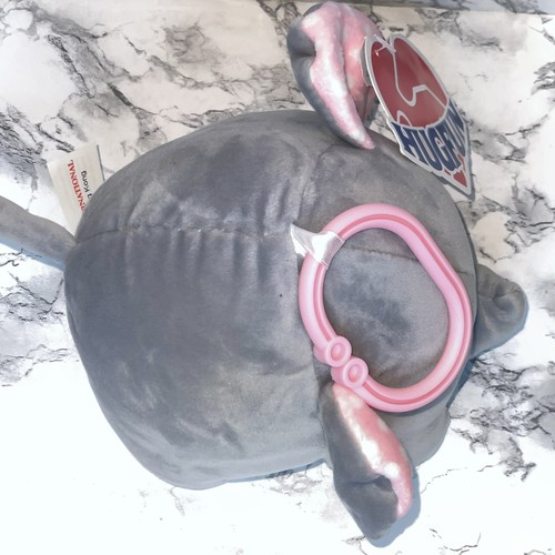 Hug fun International Plush Gray Elephant Sewn Eyes Baby Nursery Hand held ring - Picture 6 of 12