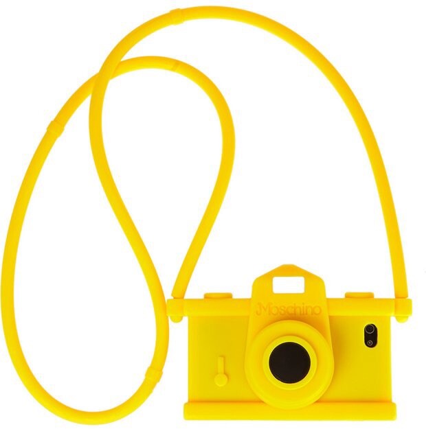 Authentic Moschino Yellow iPhone 5/C/S Camera Case with
