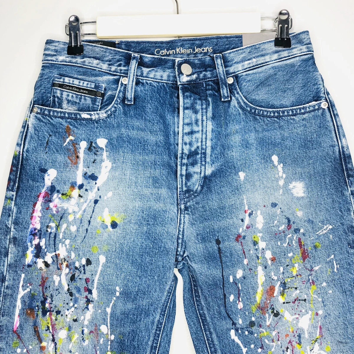 Calvin Klein CK Jeans W27 L30 Cotton Paint Splatter Straight legs