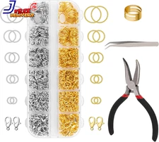 1200 Pcs Jump Rings for Jewelry Making Supplies Necklace Repair Kit Tools
