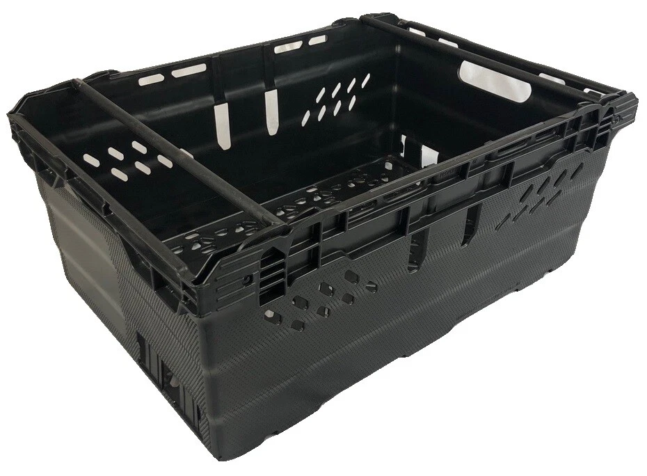 Stack Nest Bale Arm Plastic Storage Boxes Containers Crates! 5 x 46 Litre - Image 2 of 4