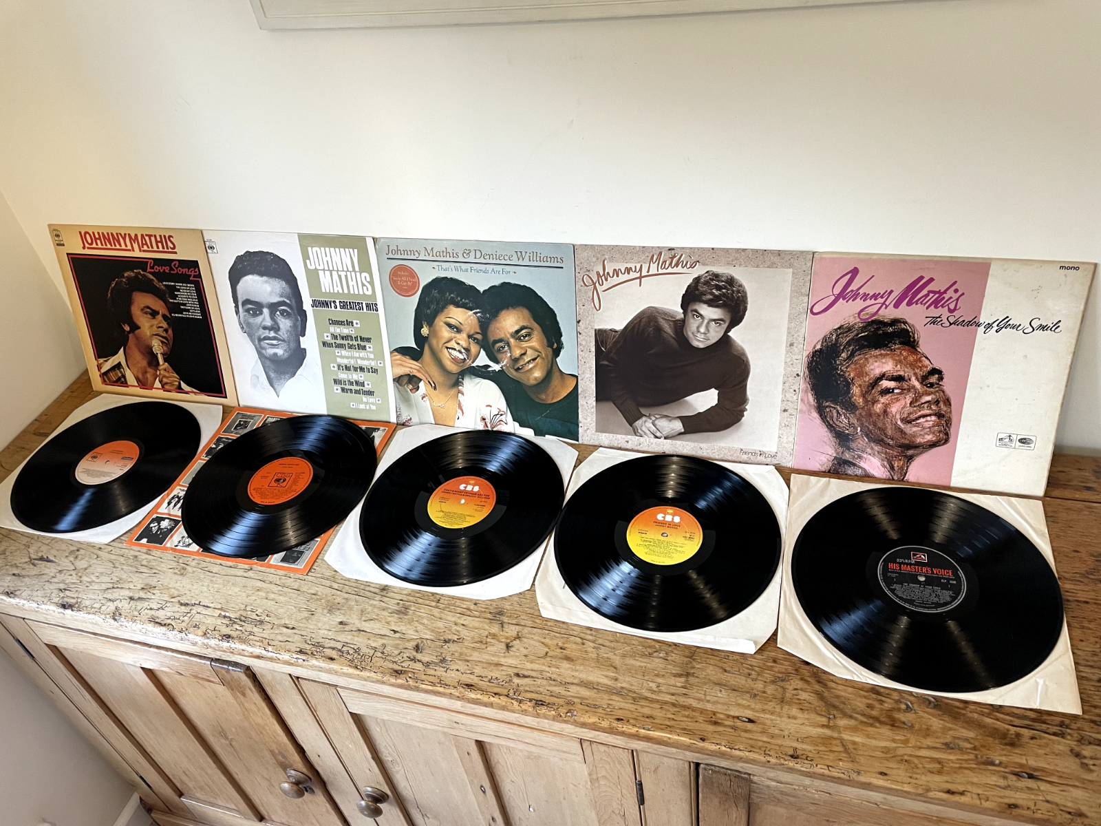 VINTAGE VINYL RECORDS LP JOHNNY MATHIS X5 SHADOW SMILE FRIENDS DENISE WILLIAMS