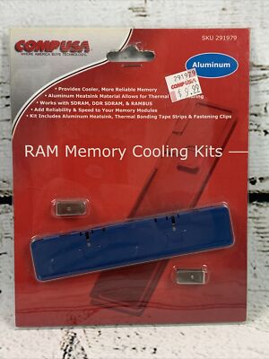 CompUSA RAM Memory Cooling Kit Aluminum Heatsink SDRAM DDR RAMBUS