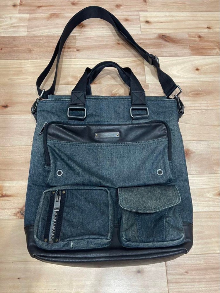 Authentic Diesel y2k old denim tote bag shoulder 2way archive vintage casual