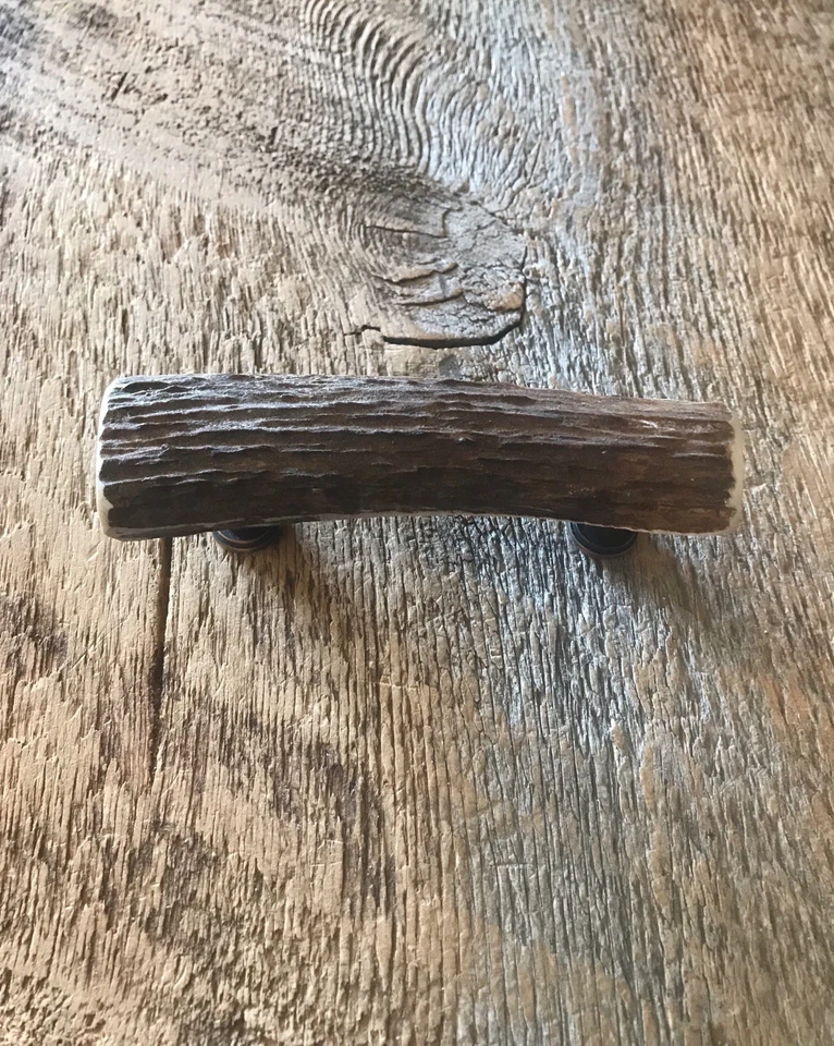 Tiradores de cajón/manija de gabinete de asta de alce real de 4,5”-5” (1 Ea) *OREGON ASTLER FUNCIONA* Foto 3 de 4