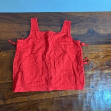 Zara Kids Girls Red Side Tie Tank Top Square Neck Sleeveless Size 12-13 Years