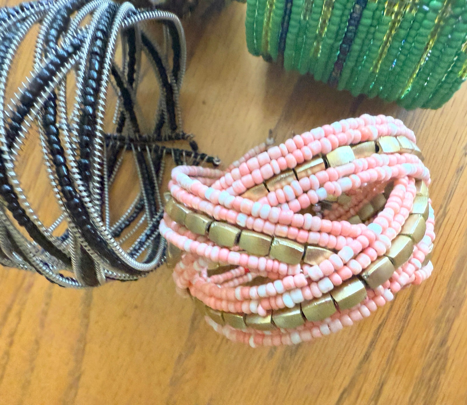 4 Memory wire bracelets SET 4 Adjustable spiral w… - image 5