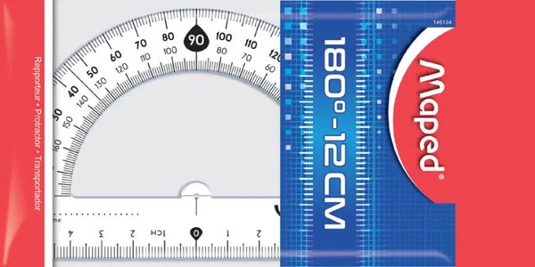 Maped Halb-Winkelmesser Cristal 180 Grad, 120 Mm 10 Bis 80 Stk Spare Bis 65%-image