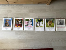 Literaturkalender Katzen 2017 bis 2021 und der literarische Katzenkalender 2022