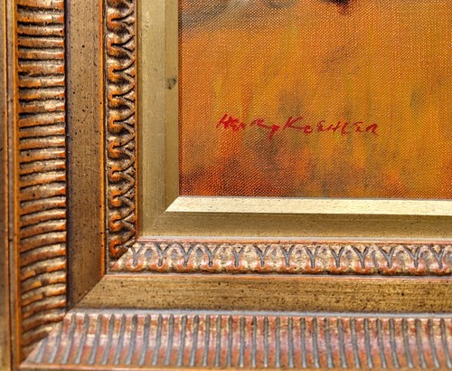 Henry Koehler -Three Jockey on Horse Before the Start-Oil painting - Picture 7 of 12