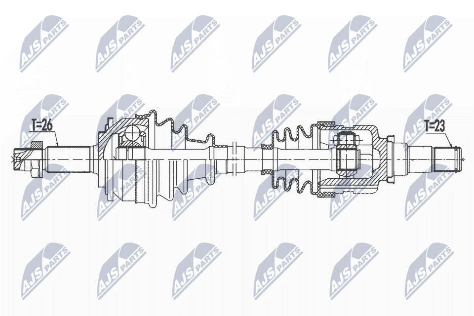DRIVE SHAFT NPW-TY-163 FOR TOYOTA 1NR-FKE/FE 1.3L 4cyl YARIS - Image 7