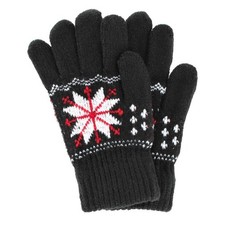 CTM Kid's Snowflake Pattern Winter Gloves
