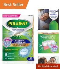 Antibacterial Cleaning Tablets for Dental Appliances - 60 Count - Stain Removal