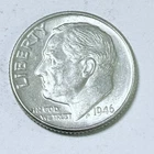1946 Roosevelt Dime 90% Silver 10C Circulated Coin #6019