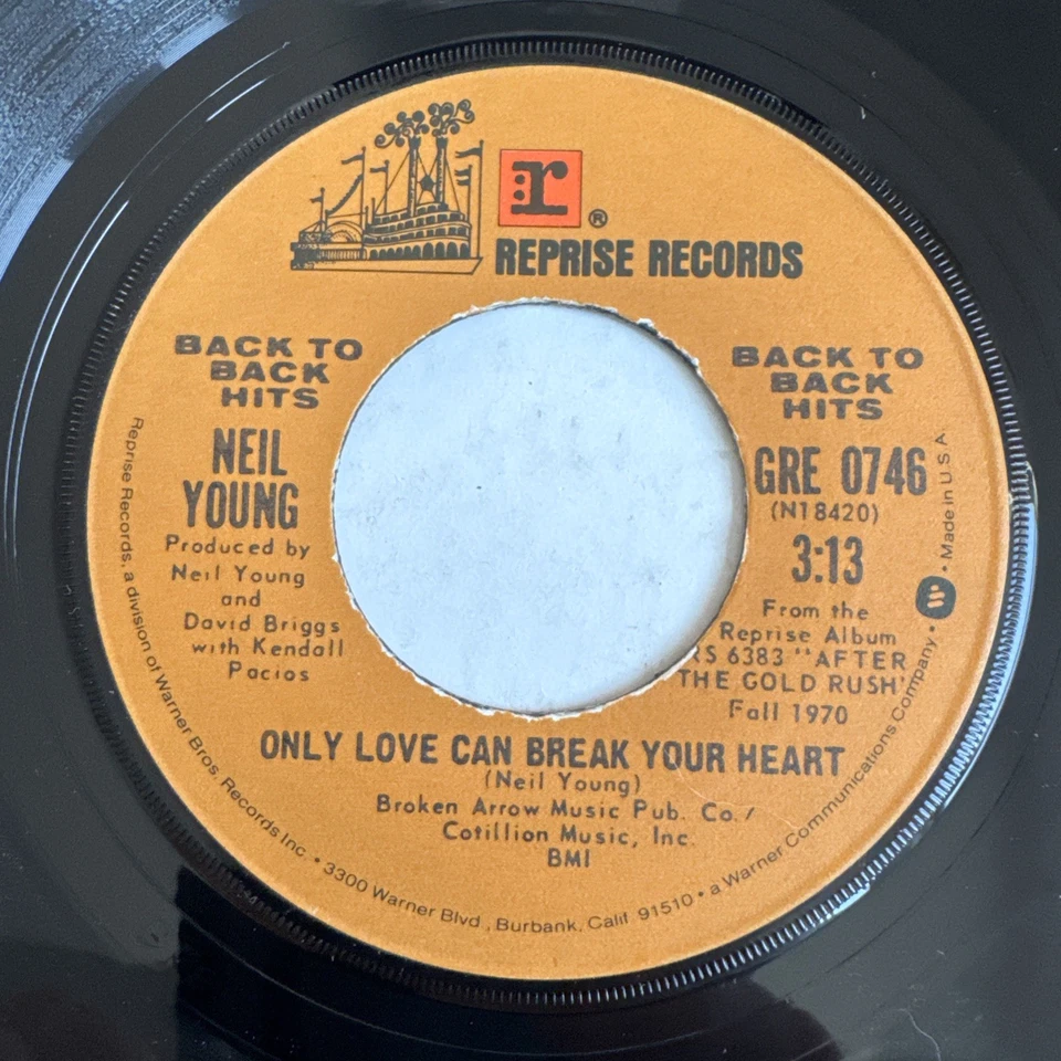 1970 Neil Young- Cinnamon Girl - Reprise (45RPM RPM 7” Single)VG+ Foto 4 de 4