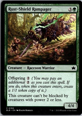 Rust-Shield Rampager 190 Common Bloomburrow Magic: The Gathering Near Mint