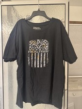 Realtree Staghorn Creek Men's XL Black Patriotic Graphic T-Shirt Cotton/Poly
