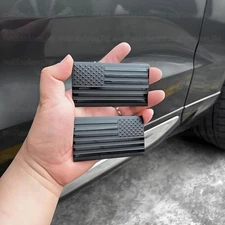 2x Black USA American Flag Metal Sticker Car Truck Body Emblem Decal Accessories
